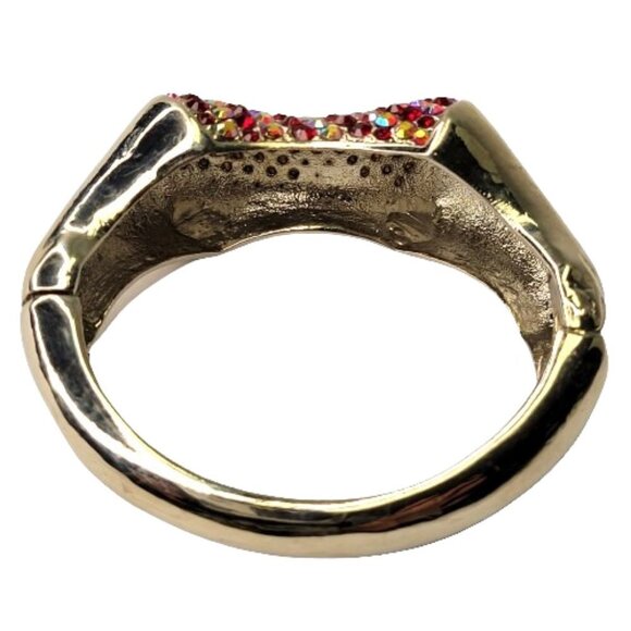 Red and Gold Cuff Bracelet - Picture 3 of 13